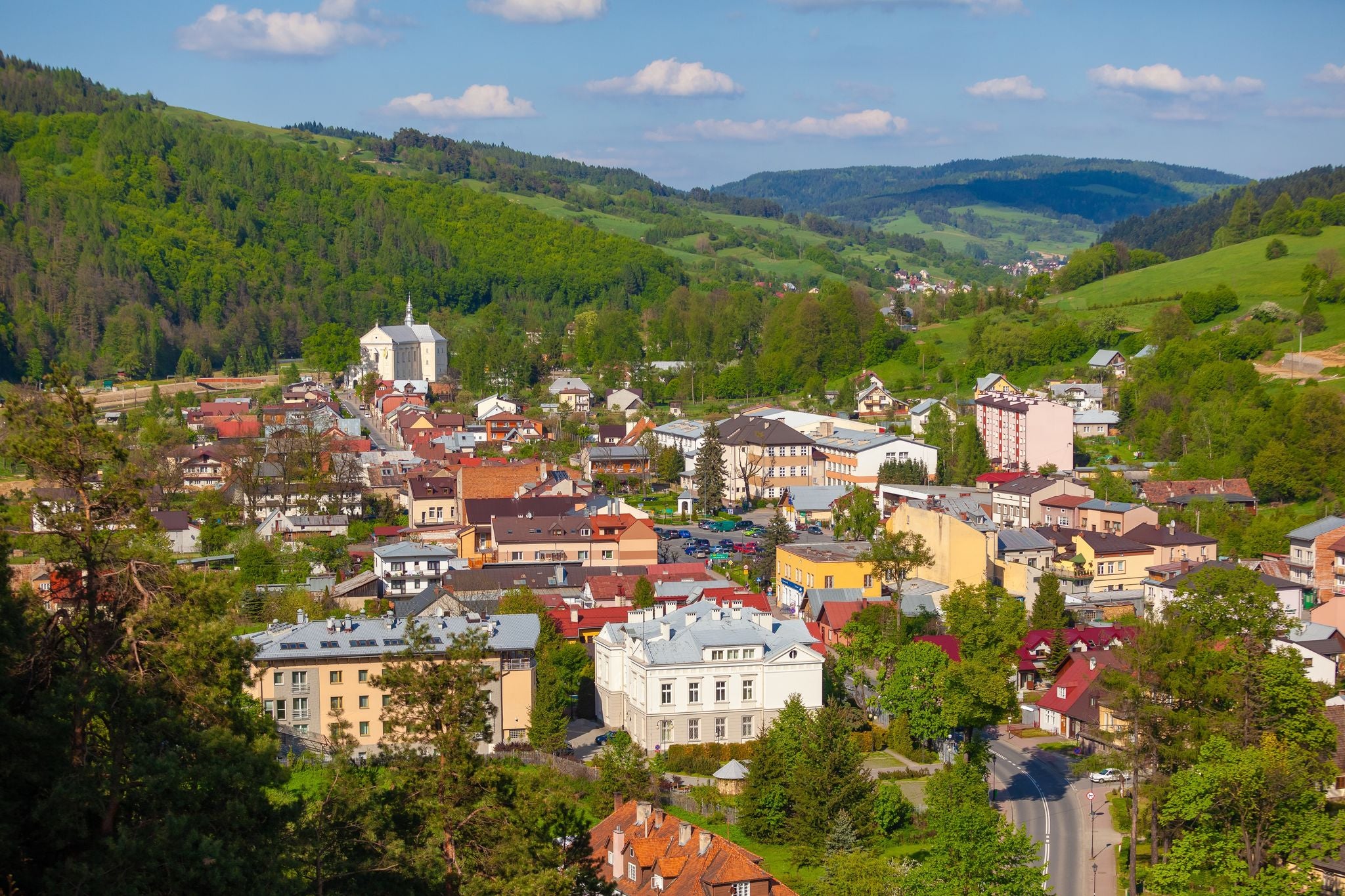 The city of Muszyna is located in the Poprad Valley and the Beskid Sadecki mountains, in southern Poland.
