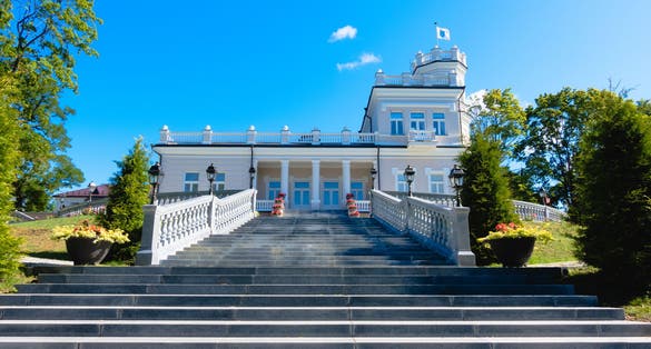 View of Druskininkai City Museum in Druskininkai, Lithuania