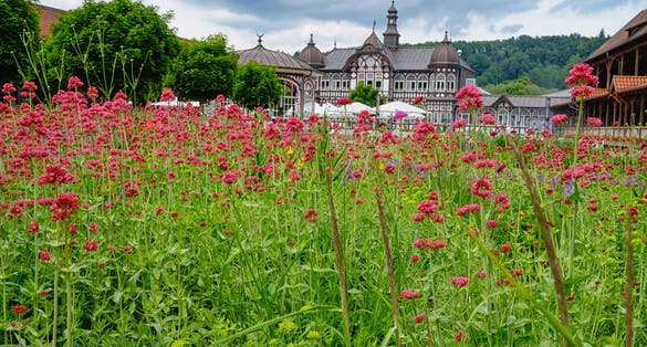 photo  off view of  Spa building in Bad Salzungen/Germany.