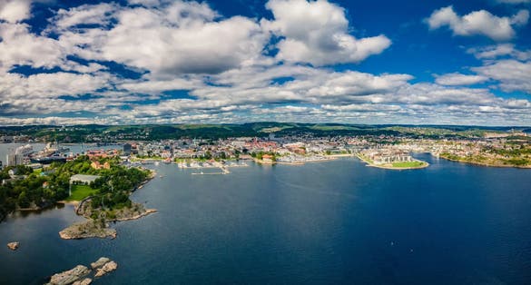 photo of view of Kristiansand,Norway.