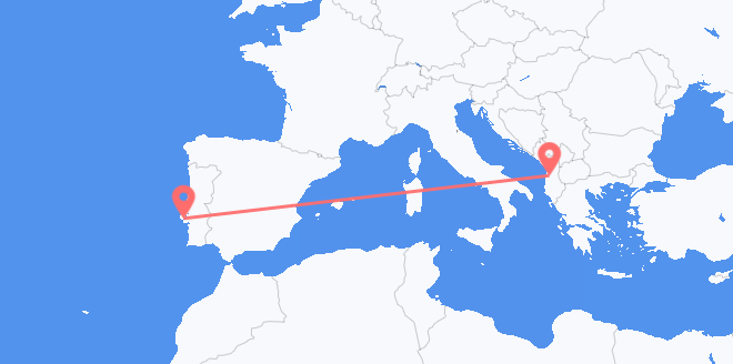 Albania to Portugal