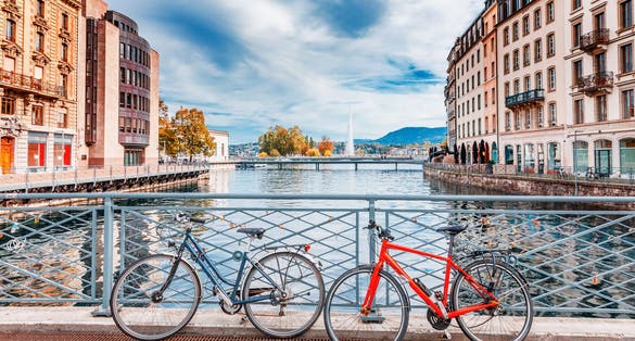 Photo of classical view of Swiss famous city Geneva, Switzerland.