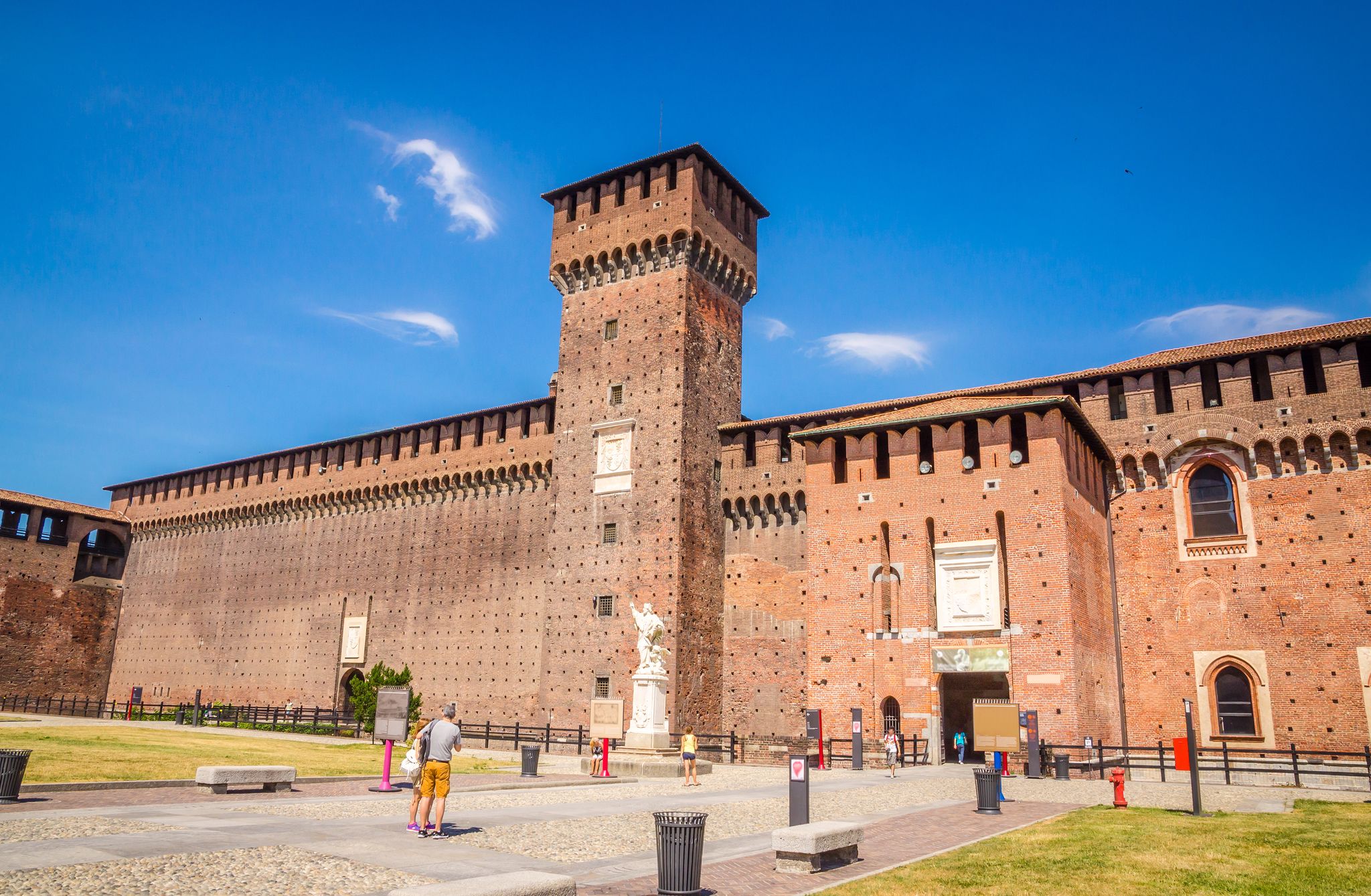 photo of The Sforza Castle - Castello Sforzesco in Milan, Italy .