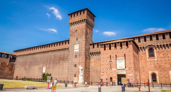 photo of The Sforza Castle - Castello Sforzesco in Milan, Italy .