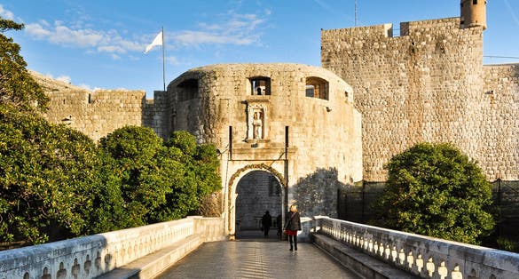Photo of Pile gate entrance to town of Dubrovnik, Croatia.