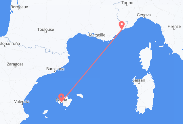 Palma to Nice