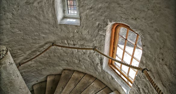 Photo of Tower staircase of the royal castle Koldinghus, Kolding, Denmark.