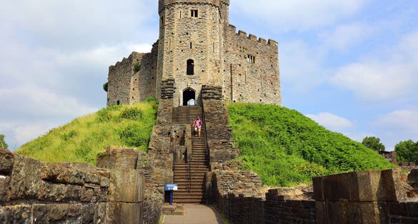 Exterior of Cardiff Castle - Wales, United Kingdom