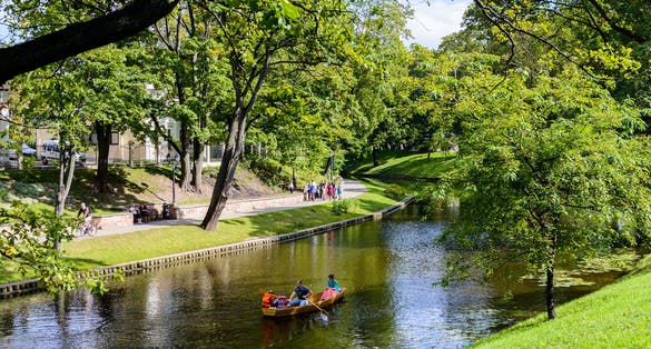 photo of sep 7, 2014: Kronvalda park in Riga, Latvia. Park is named after the Latvian linguist atis kronvald.