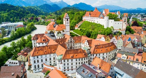 Arial view of Fussen ,Germany.