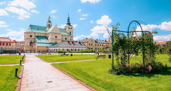 Photo of view of the Basilica in Rzeszow, Poland.