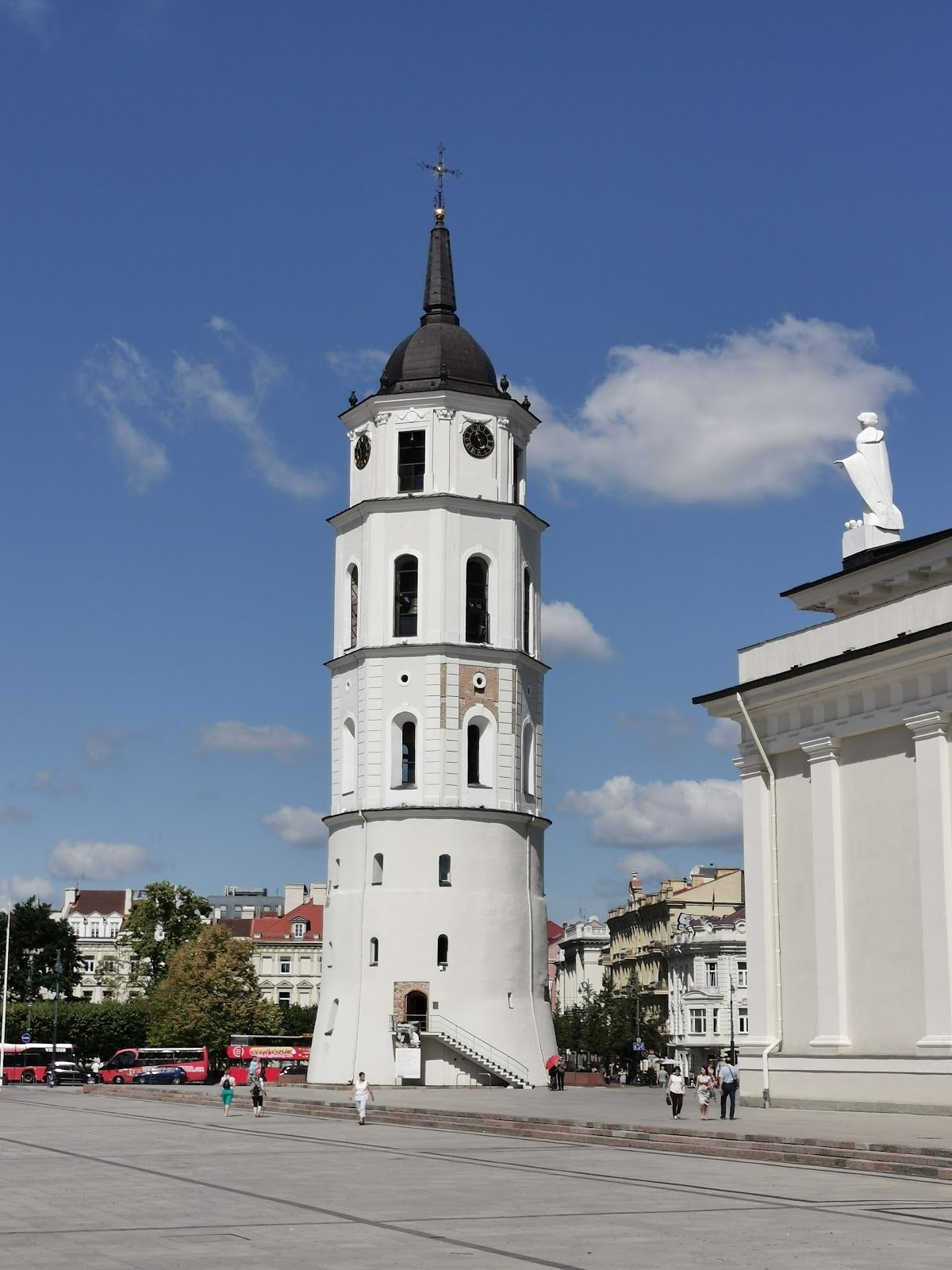 Aerial view of Vilnius old city.