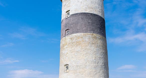 photo of close shot of the lighthouse Morups Tånge in Glommen, Sweden.