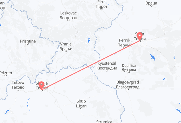 ソフィア スコピエへ