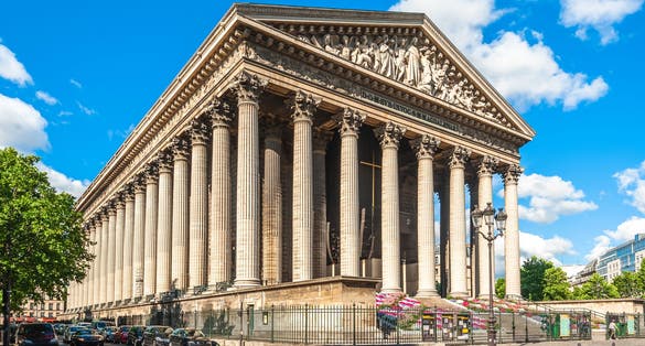 La Madeleine church in Paris, France