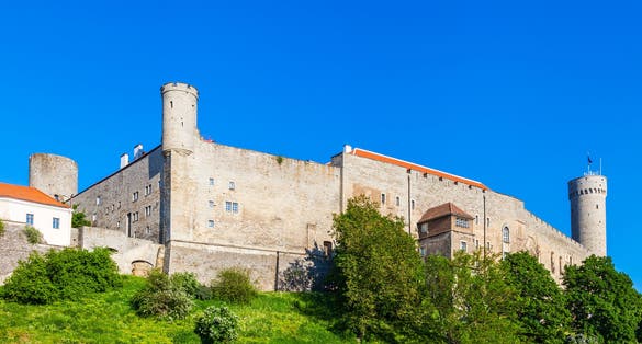 Photo of Medieval Toompea Castle in old city town, Tallinn, Estonia.