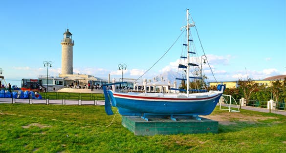 Photo of lighthouse Patras ,Greece.