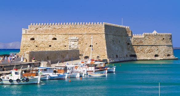 photo of view of Venetian fortress Koules in Heraklion, Crete, Greece.