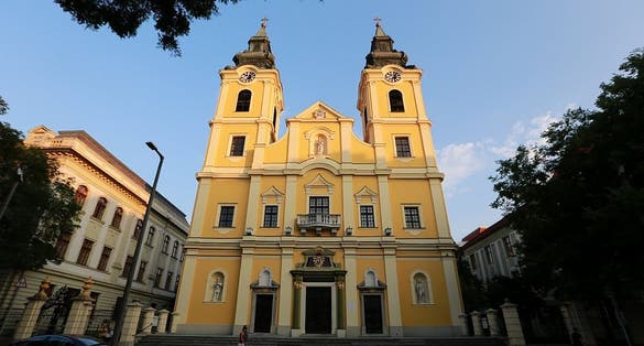 photo of view Saint Anne Cathedral, Debrecen, Hungary.