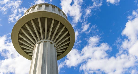 Photo of Water tower in Iisalmi in Savonia in Finland.