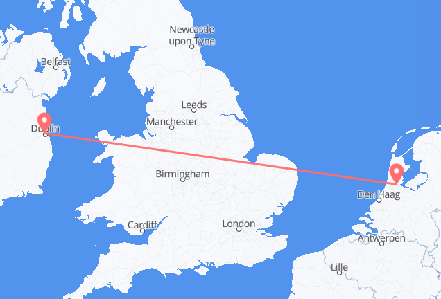 Dublin to Amsterdam