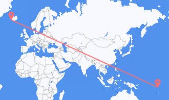Funafuti to Reykjavik