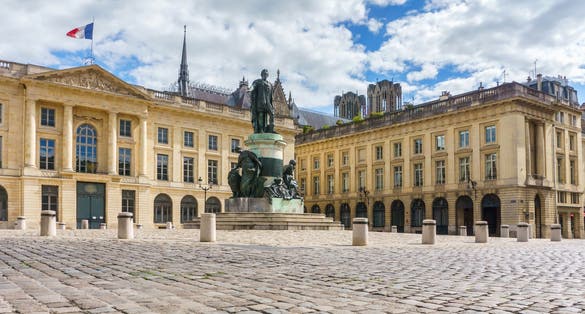 Photo of Statue in the city of Reims. Champagne region, France.