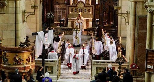 photo of view of Saint Fin Barre's Cathedral, cork, Irland.