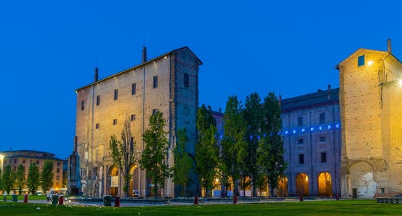 Sunrise over Palazzo della Pilotta in Parma, Italy.
