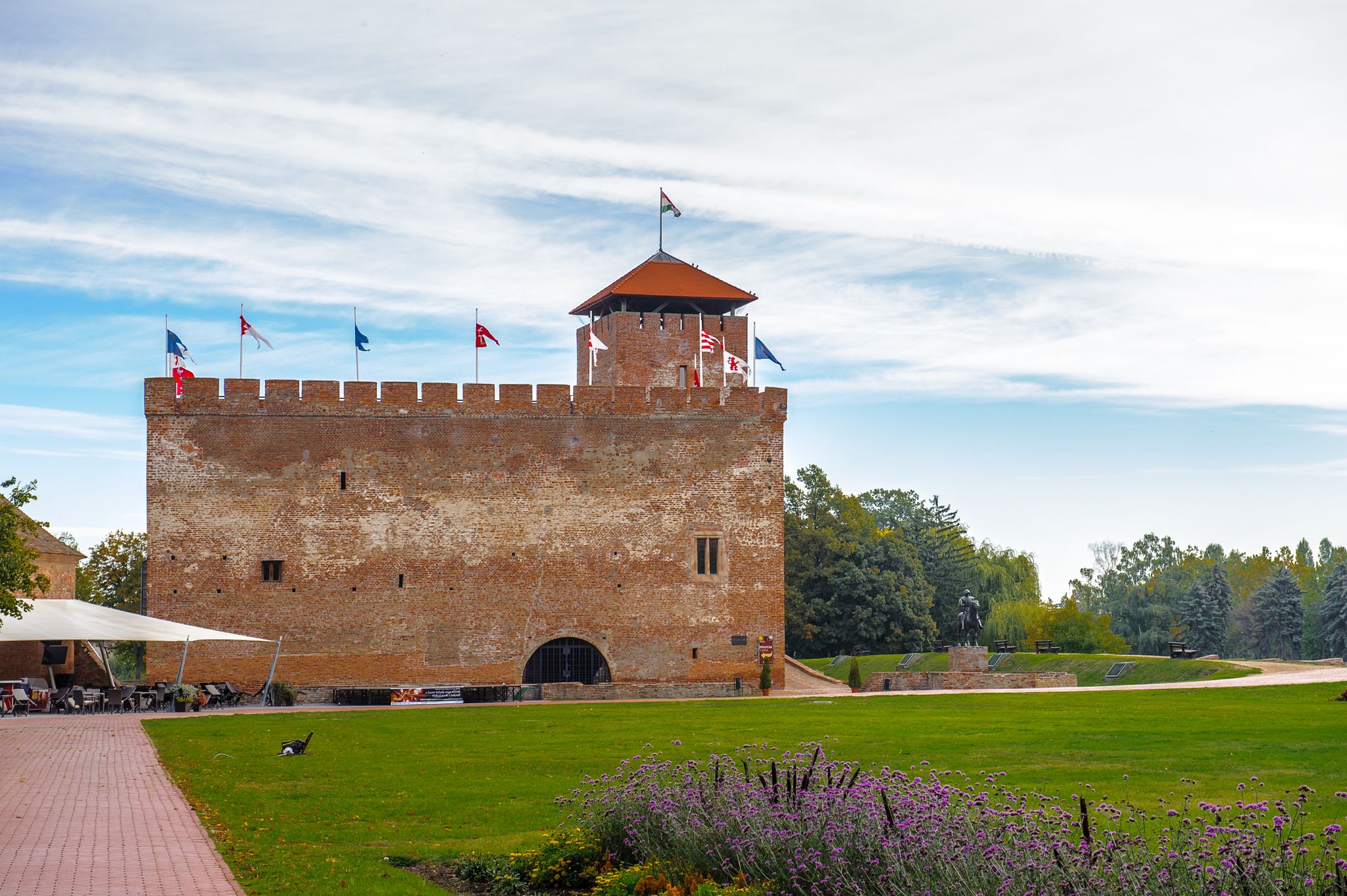 photo of view of Park at Gyula castle in Gyula, Hungary.