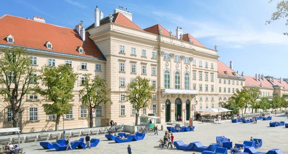 Photo of the Museumsquartier or MQ or Museums Quartier is an area in the centre of Vienna, Austria.