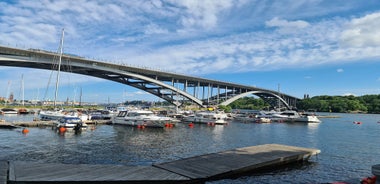 Stockholm old town (Gamla Stan) cityscape from City Hall top, Sweden.