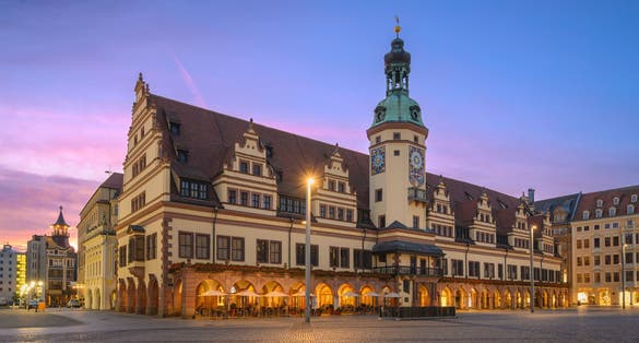 photo of view of View of Historic old town hall Leipzig, Germany, Europe.