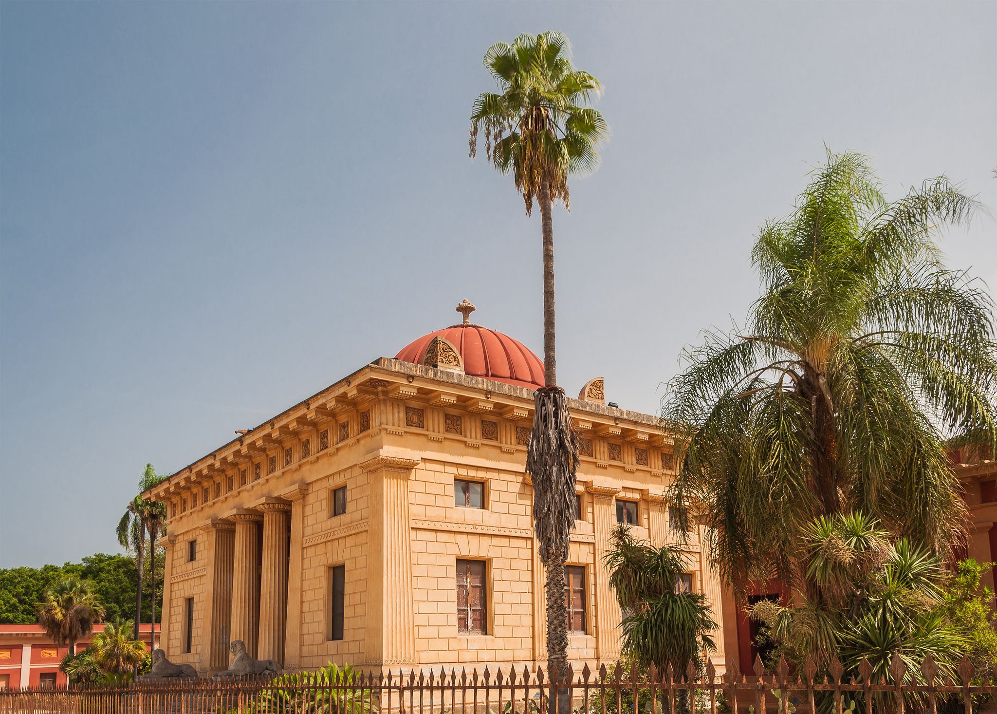photo of The main entrance to the Botanical Garden, which is among the oldest modern centers for botanical studies in the Mediterranean region, Palermo, Sicily, Italy.