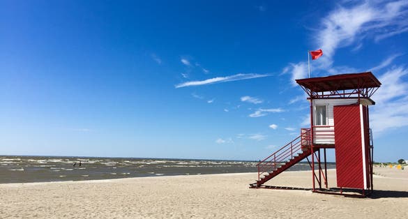 Beach scenery in Pärnu Estonia