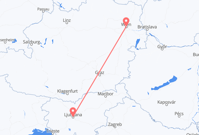 Vienna nach Ljubljana