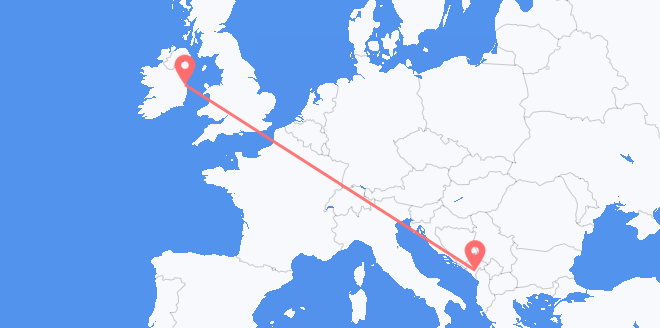 frá Svartfjallalandi til Írlands