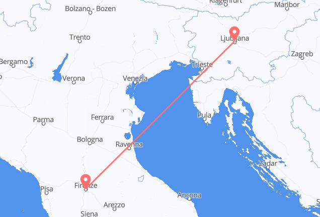 Florence to Ljubljana