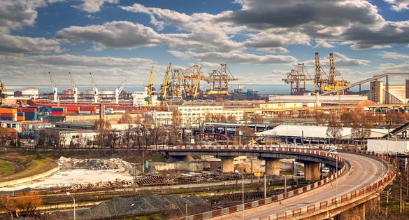 Constanta port industrial area.
