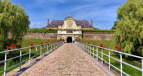 photo of entrance of the magnificent Citadel of Lille in Lille, France.