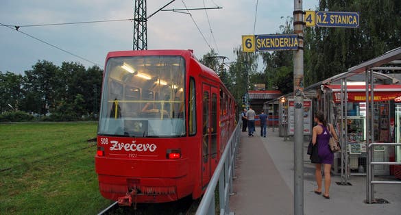 Tram stop at Ilidža