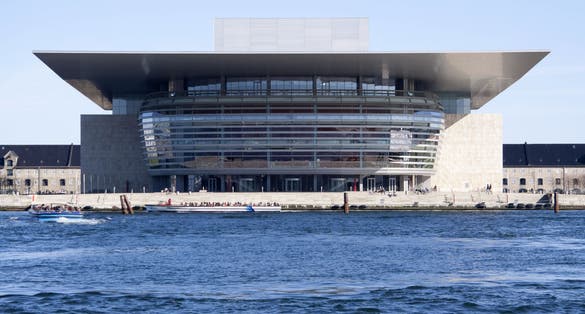 Photo of the impressive Copenhagen Opera House, Denmark.
