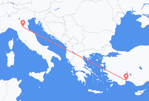 Bologna to Antalya