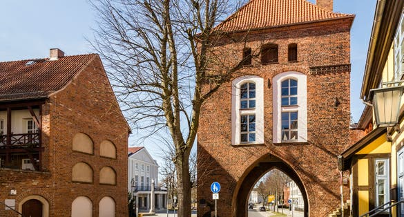 gate in the old town of Stralsund, Germany