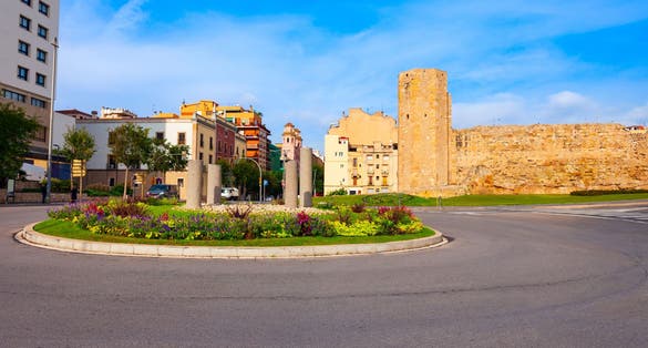 photo of Torre de les Monges in Tarragona. Tarragona is a port city located in northeast Spain on the Costa Daurada in Catalonia region in Spain.
