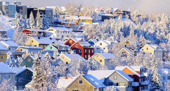 City of Tromso in the winter