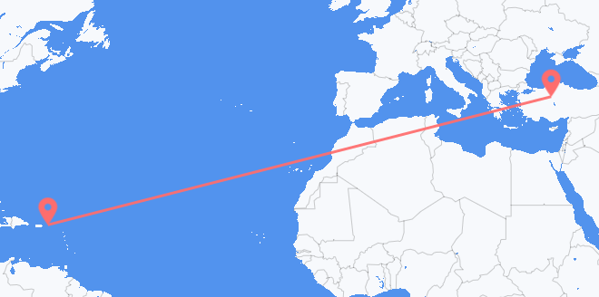 British Virgin Islands to Turkey