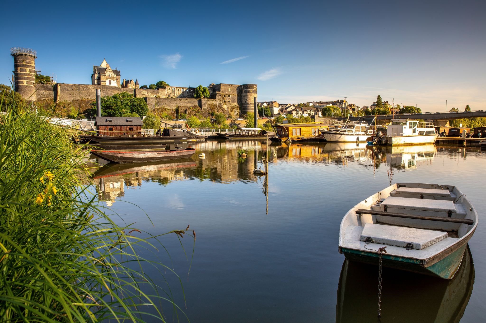 Photo of City of Angers in France, tourist landscape and castle of the Loire.