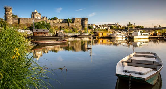 Photo of City of Angers in France, tourist landscape and castle of the Loire.