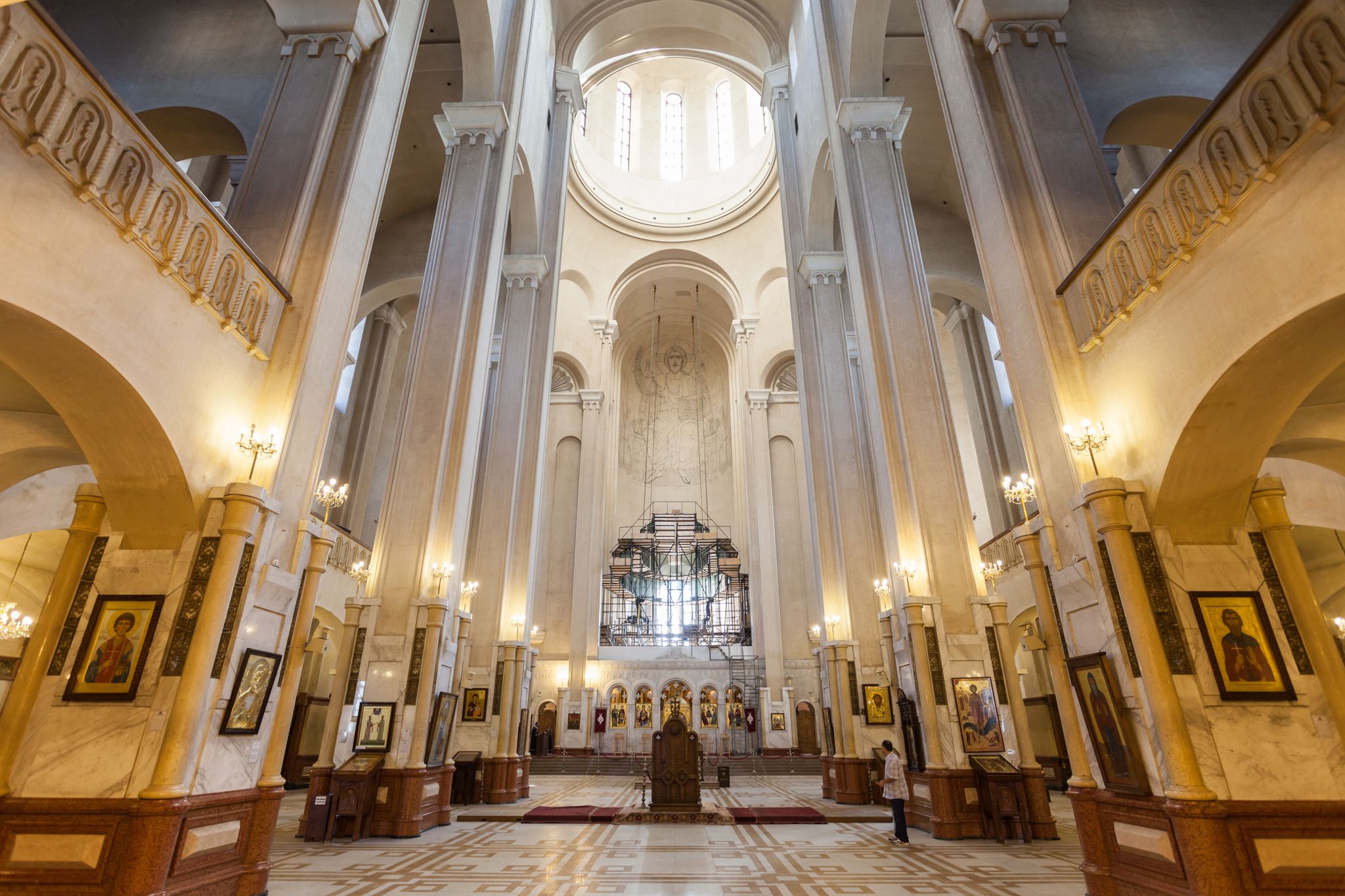 The Holy Trinity Cathedral of Tbilisi (Tsminda Sameba Church) interior.